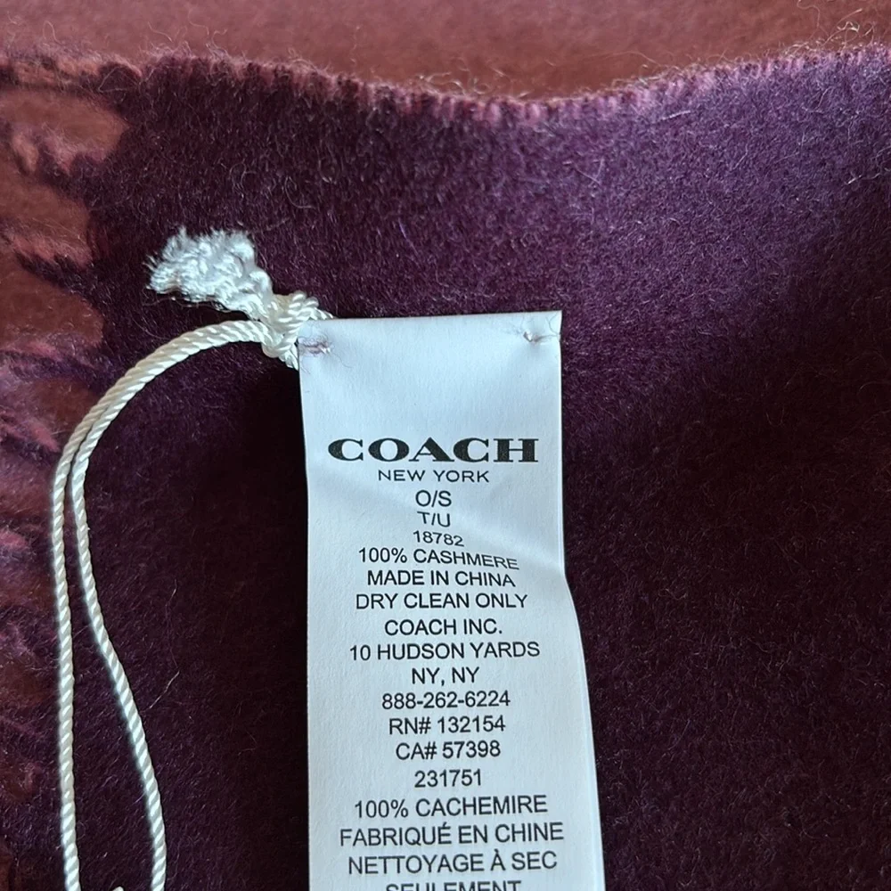 Coach bicolor cashmere muffler